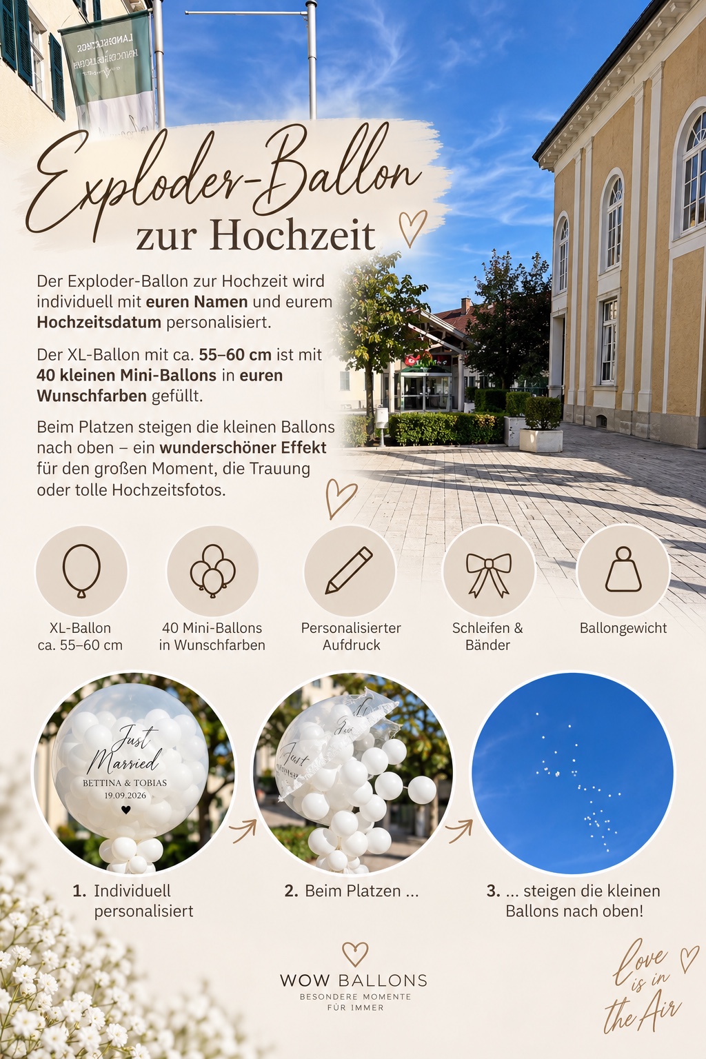 Standesamt Pop Up Ballon – Foto 3